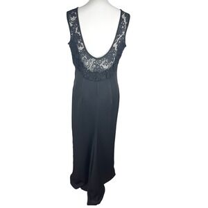 Jessica McClintock Black Maxi Dress Lace Formal Party Prom Sleeveless